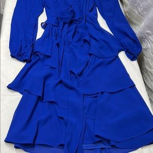 Electric blue ruffle dress